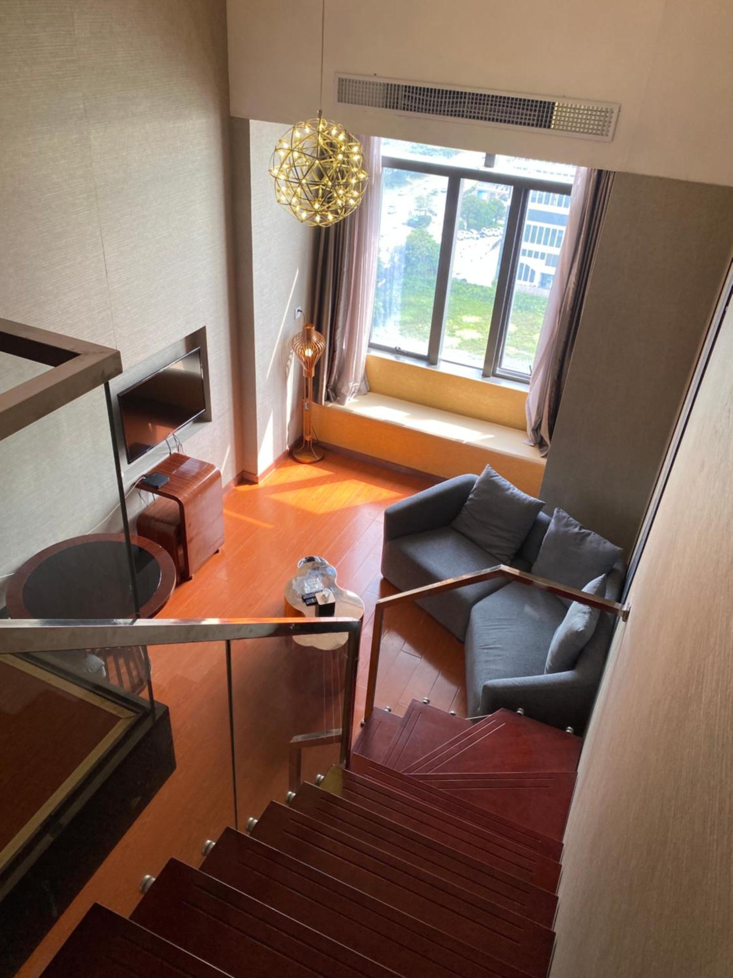 April Fair Duplex Apartment Guangzhou South Railway Station Ao Yuan Yue Shi Dai Branch 외부 사진